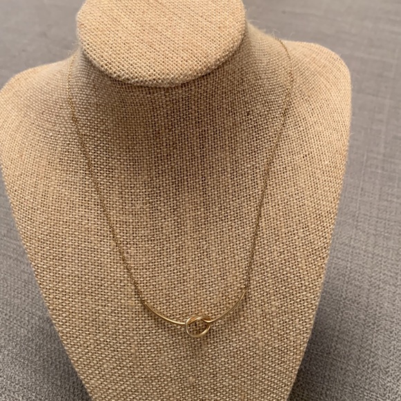 Tie The Knot Gold Tone Necklace - Picture 10 of 10